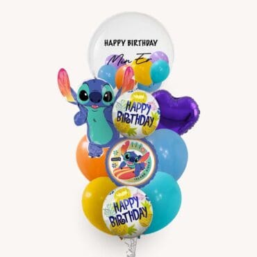 Lilo and Stitch Happy Birthday Deluxe Balloon Bouquet