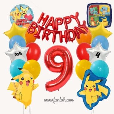Pikachu Pokemon Birthday Bash Balloon Package