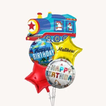 Puppy Dog Train Balloon Bouquet