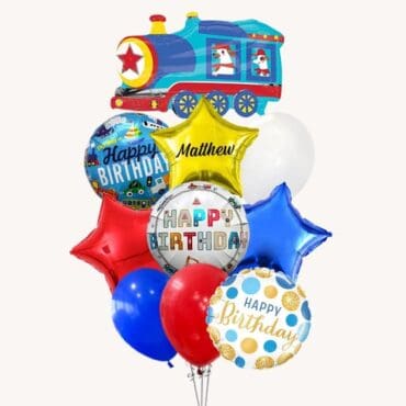 Puppy Train Grand Balloon Bouquet