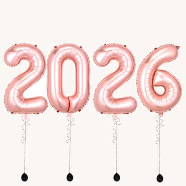 40 Inch 2026 Rose Gold Digit Helium Balloon