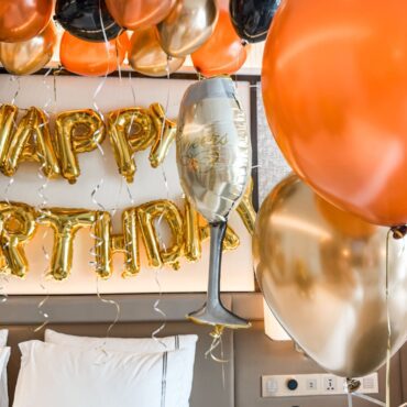 Aged to Perfection Whiskey Hotel Room Balloon Package