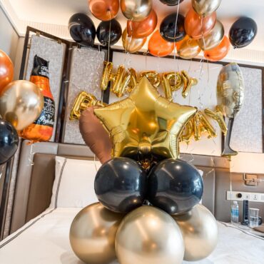 Aged to Perfection Whiskey Hotel Room Balloon Package