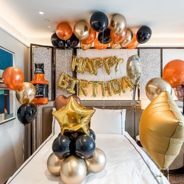 Aged to Perfection Whiskey Hotel Room Balloon Package