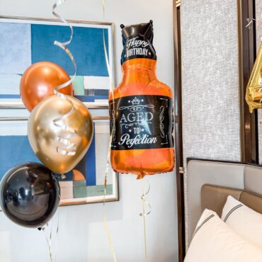 Aged to Perfection Whiskey Hotel Room Balloon Package