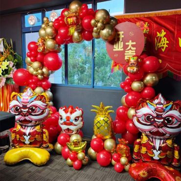 CNY grand opening balloon setup