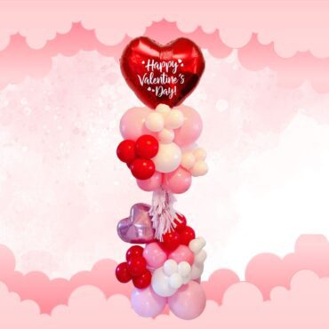 Happy Valentines Balloon Column
