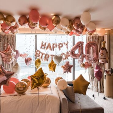 My Queen Mega Birthday Hotel Room Balloon Package