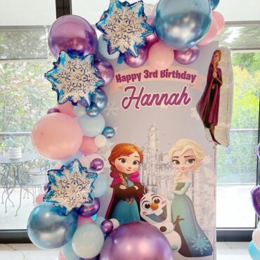 Magical Frozen Princess Balloon Backdrop Decoration