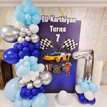 Luxury Race Car Balloon Backdrop Decoration