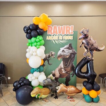 Rawr T-Rex Jurassic Park Dinosaur Birthday Backdrop