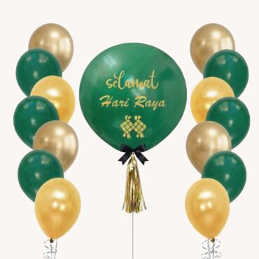 36 inch Hari Raya Green Jumbo Balloon Package