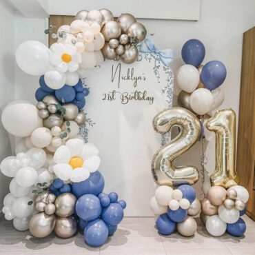Daisy Blue Balloon Backdrop