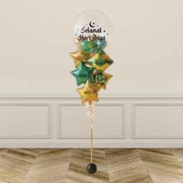 Hari Raya Bubble with Mini Balloon Stars Ketupat Balloon Bouquet