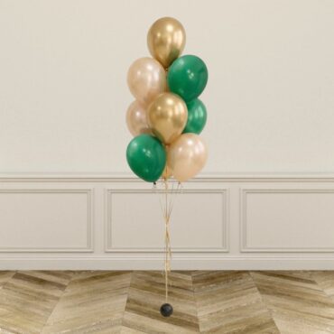 Hari Raya Golden Green Helium Balloon Bouquet