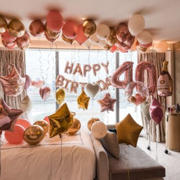 My Queen Mega Birthday Hotel Room Balloon Package