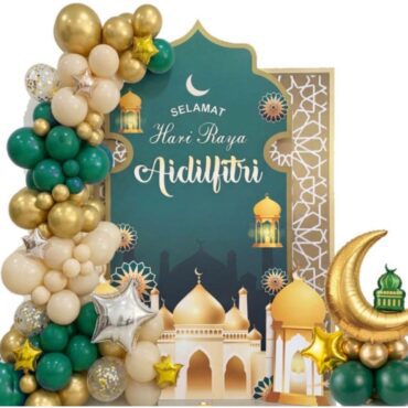 Selamat Hari Raya Balloon Backdrop