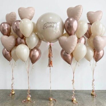 Jewel Customize Balloon with Heart Balloon Bouquet