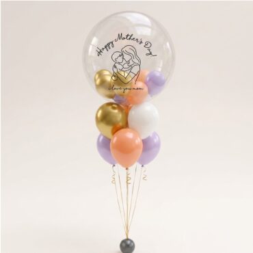 Happy Mother Day I love You Mom Bubble Bouquet