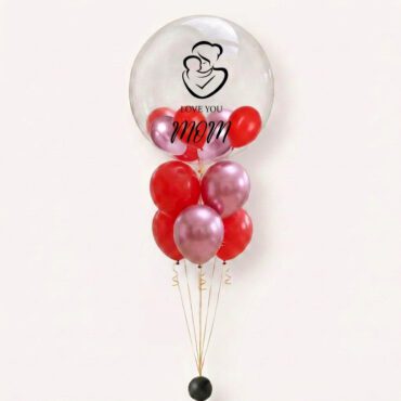 Happy Mothers Day Love You Mom Bubble Balloon Bouquet
