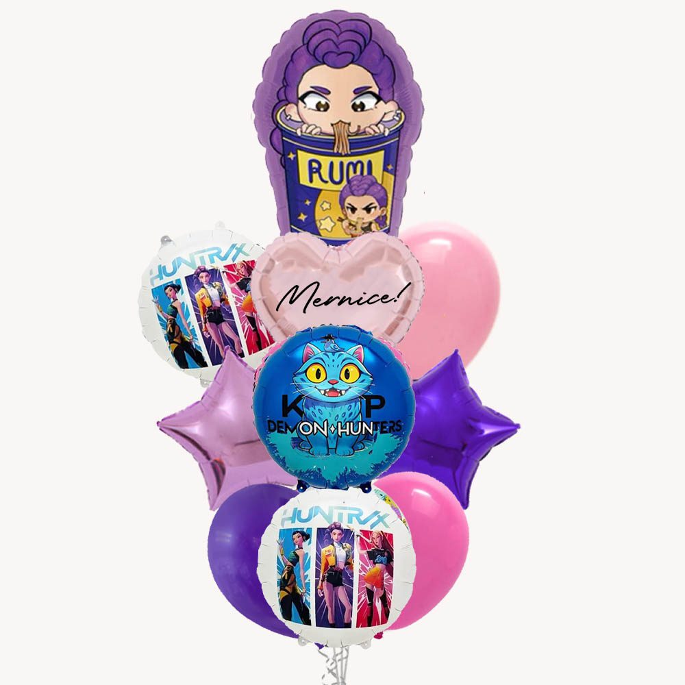 Kpop Demon Hunter Rumi Happy Birthday Grand Balloon Bouquet