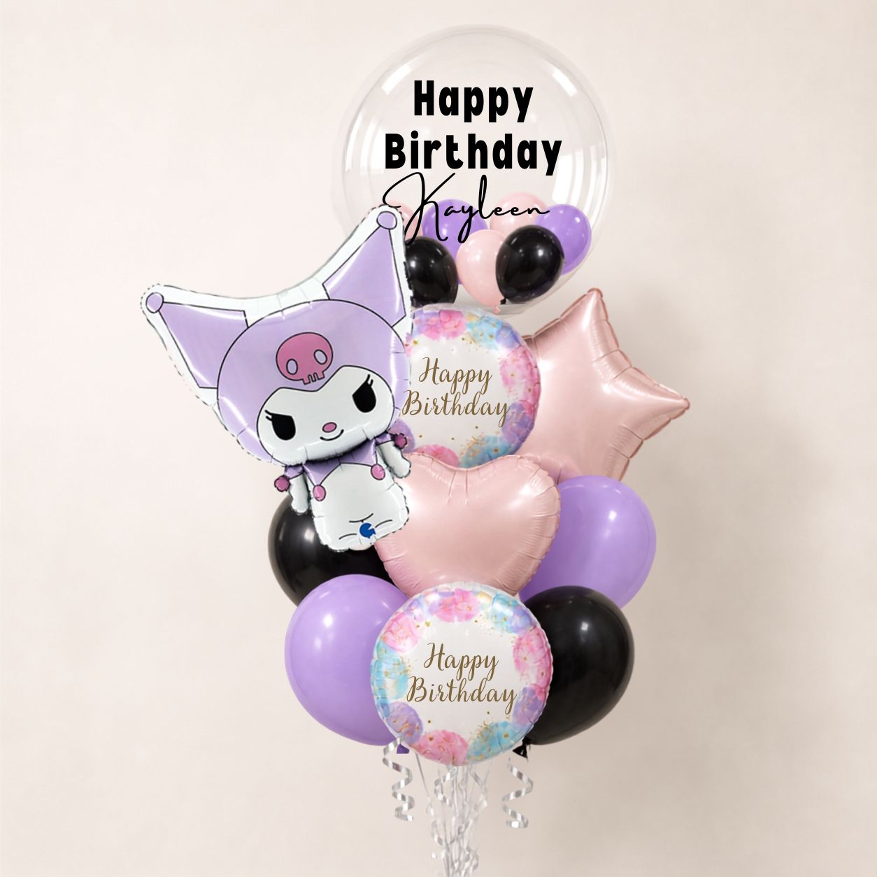 Kuromi Deluxe Birthday Balloon Bouquet