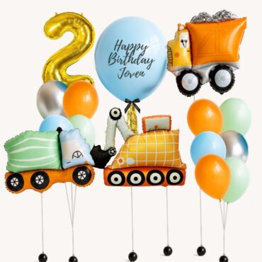 Little Builder Construction Truck Birthday Balloon Package