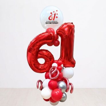 NDP 61 Digit Balloon Centerpiece