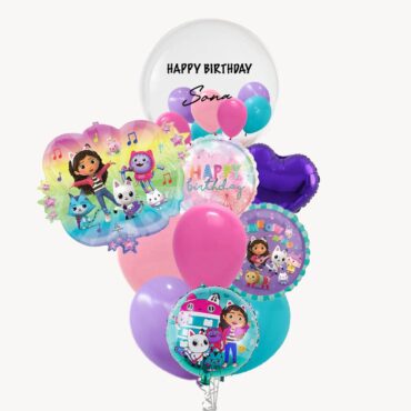 Gaby Dollhouse Birthday Deluxe Balloon Bouquet
