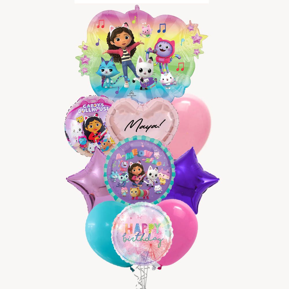 Gaby Dollhouse Happy Birthday Grand Balloon Bouquet