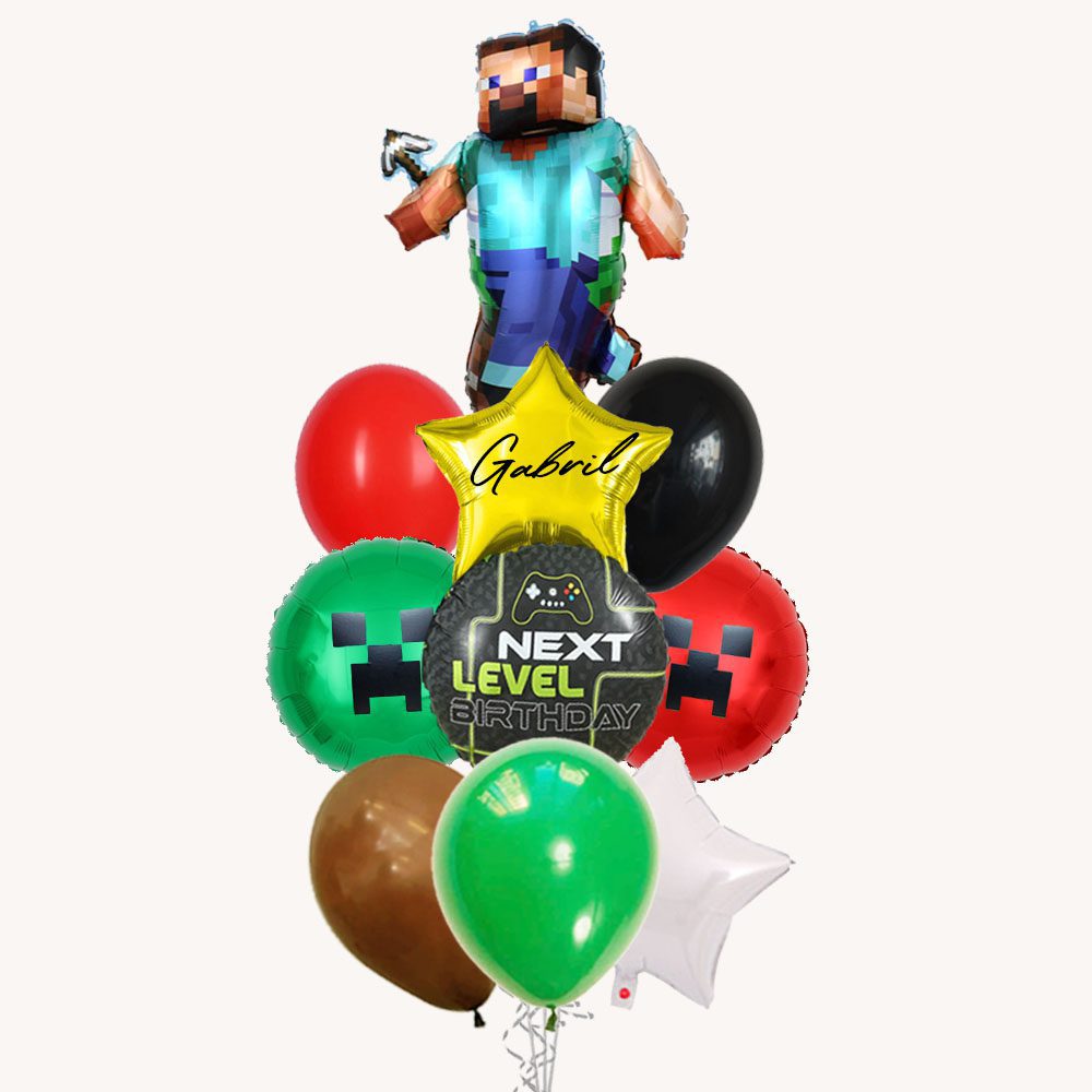 Minecraft Grand Steve Balloon Bouquet