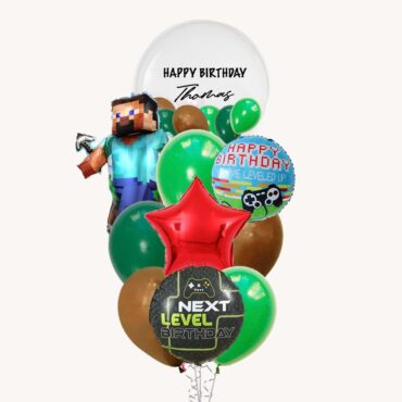 Minecraft Happy Birthday Deluxe Balloon Bouquet