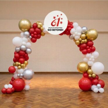 Singapore SG National Day Organic balloon arch