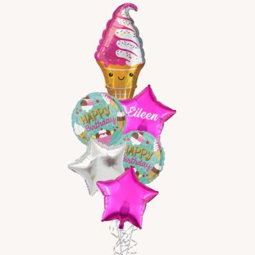 Pink Ice Cream Balloon Bouquet