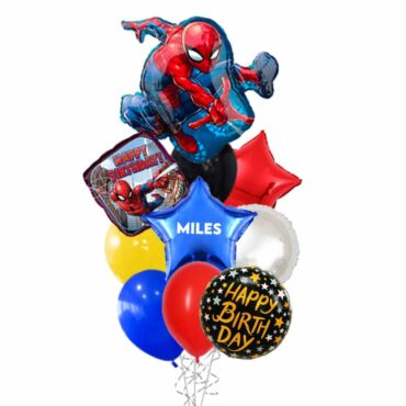 Spiderman Sling Happy Birthday Grand Balloon Bouquet