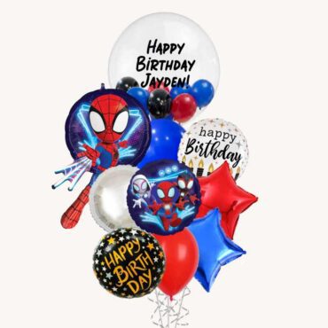 Spiderman Spidey Rolies Birthday Deluxe Balloon Bouquet