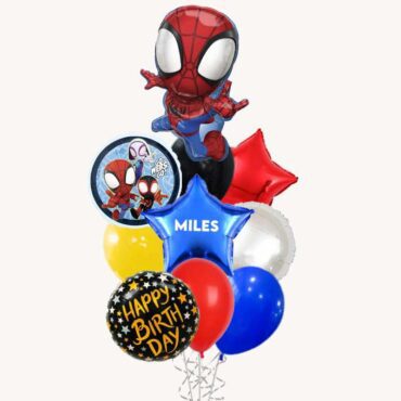 Spidey and Friends Spiderman Sling Happy Birthday Grand Balloon Bouquet