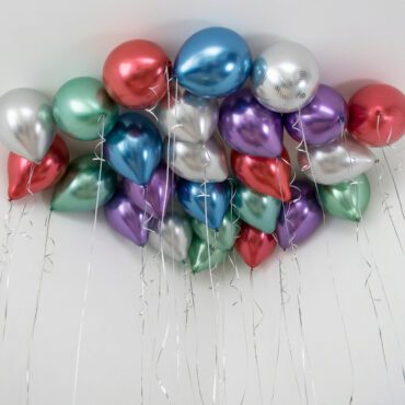 12" Chrome Disco Ceiling Helium Balloon Bouquet