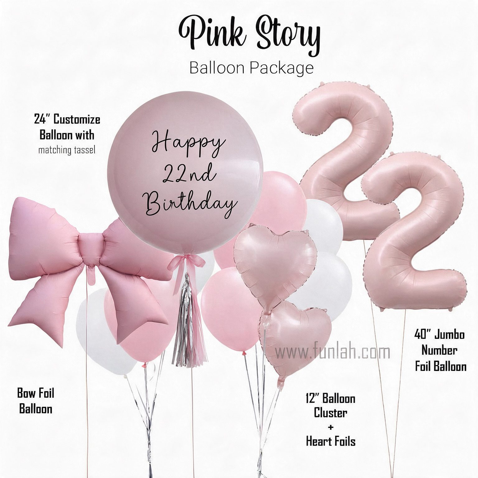 Sweet Pink Story Ribbon Bow Birthday Package