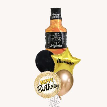 Whiskey Birthday Balloon Bouquet Whisky Bottle